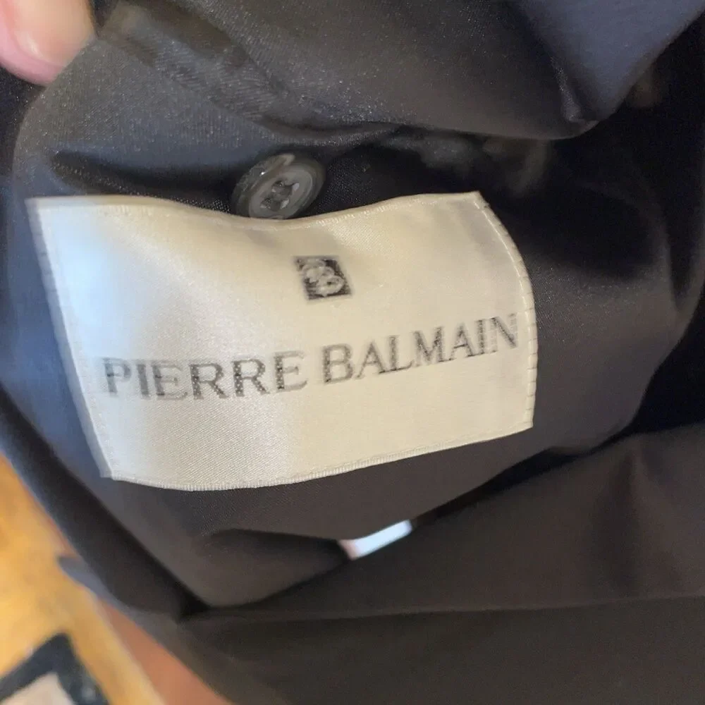 Pierre Balmain Men’s Dress Blazer Size 41R Black Wool Business Formal City